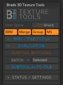 Texture Tools UI Header Group Animation