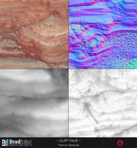 Substance: Red Cliff Face Textures