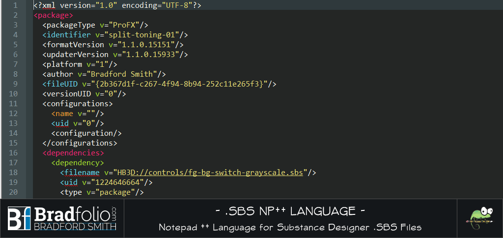 Notepad++ Substance .sbs Syntax Language Featured Image