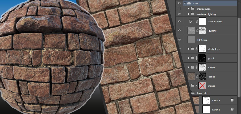 painting tiled texture in zbrush