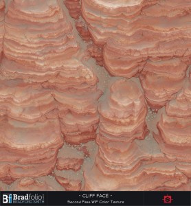 Substance: Red Cliff Face WIP Color Texture